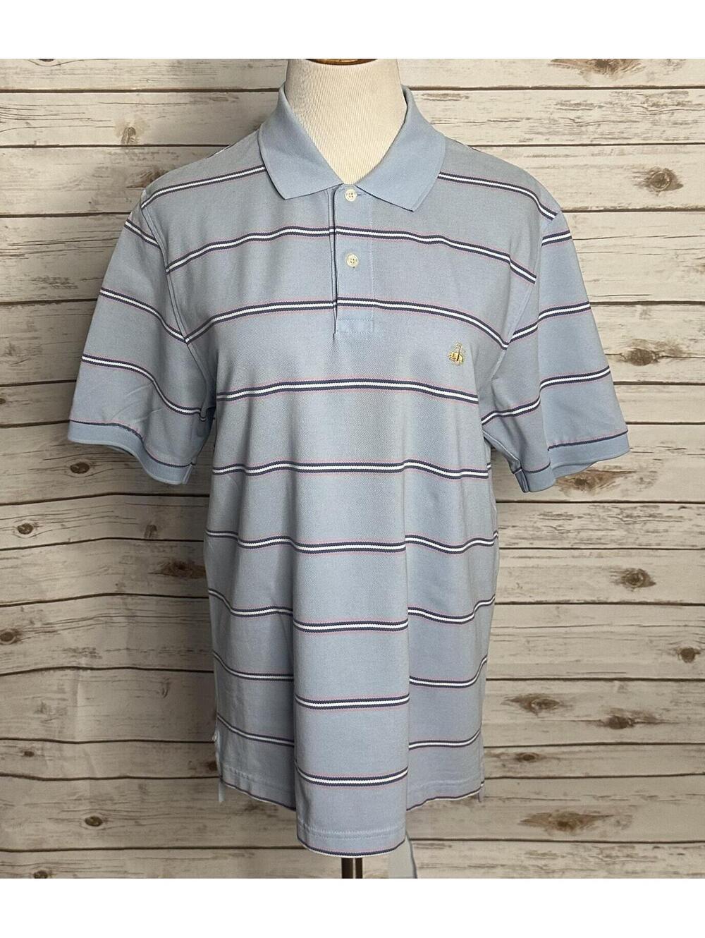 Brooks Brothers blue short sleeves Original Fit Performance polo shirt Medium